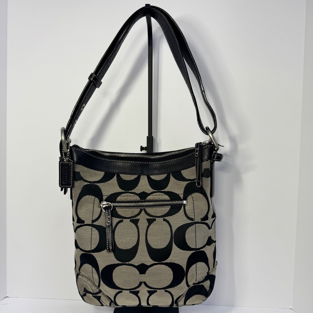 Coach Signature Black‎ Monogram Hobo Jacquard Canvas #K0832-F13079 November 2008